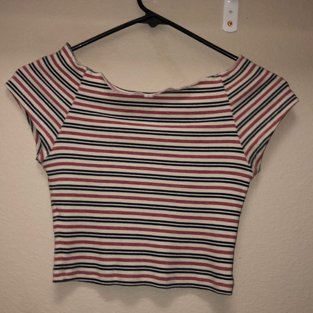 off the shoulder style crop top